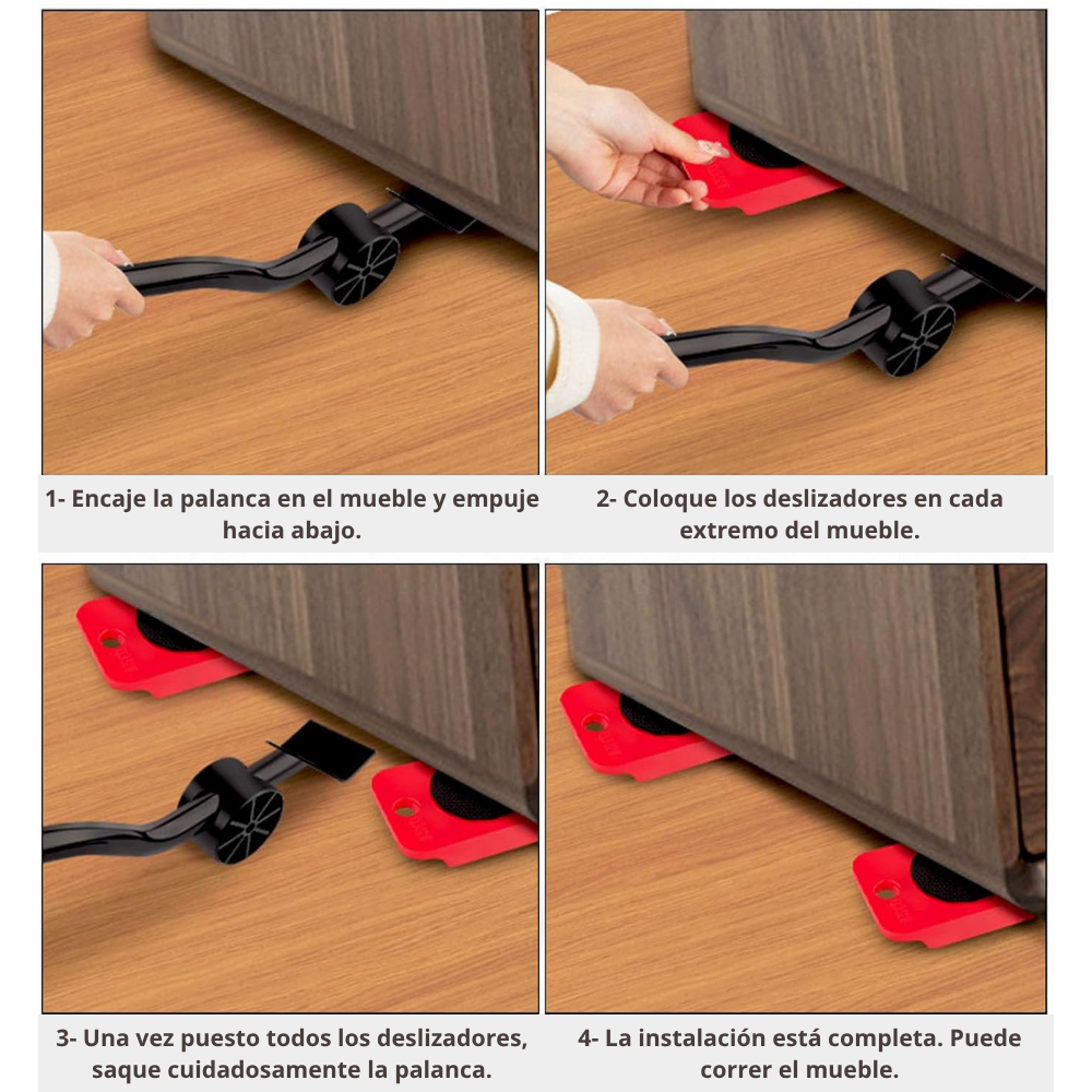 Combo Limpieza: Kit para mover muebles + Mopa 3 en 1