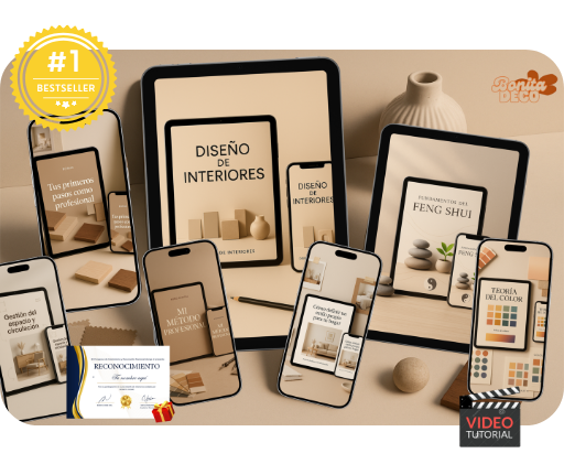 Diseñá interiores con metodo bonita + 7 bonus exclusivos